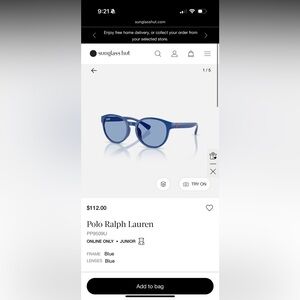 NIB - Polo Ralph Lauren Junior Sunglasses Model PP9509U